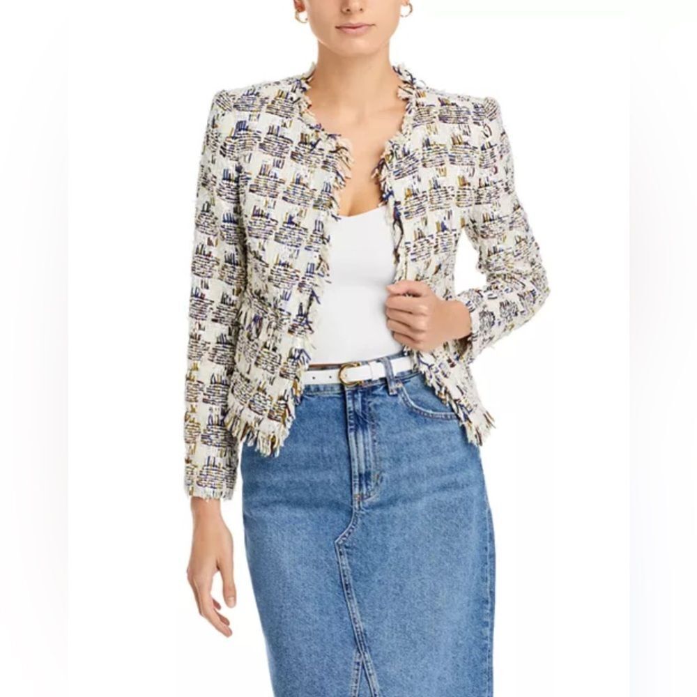 L'AGENCE Angelina Woven Crop Jacket size 0